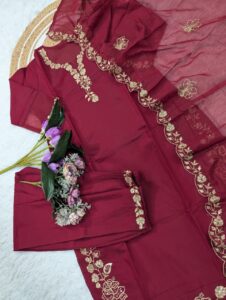 WOMEN’S PURE VISCOSE CHANDERI SILK KURTA SETS