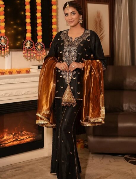 Charming Chinon Silk Kurti Plazzo Suit with Dupatta for Festive Wear at Wholesale Rate