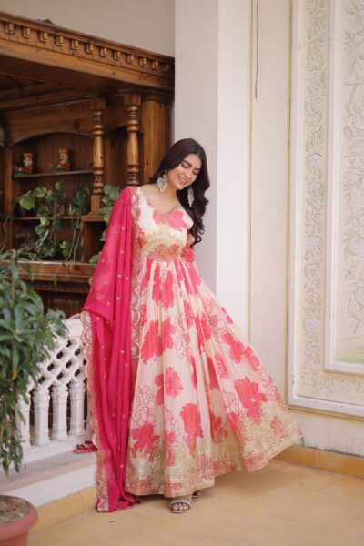 PREMIUM READYMADE GOWN WITH DUPATTA SET