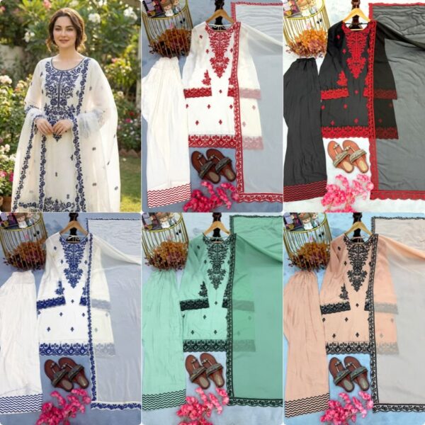 Đěsigner Party Wear Look Pur Rayon Cotton Top & Farshi Palazzo With Dupatta set