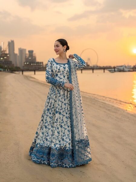 New Party Wear Look Heavy Faux Georgette Gown,Dupatta & Bottom Set