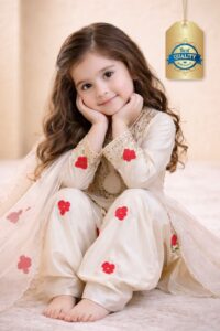 Premium Kids Designer Top Salwar Suit with Dupatta | Embroidered Party Wear Outfit for Girl
