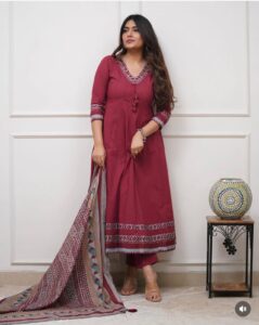 Elegant Cotton Kurti Palazzo Set with Dupatta | Handwork Designer Ethnic Wear for Women