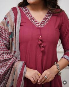 Elegant Cotton Kurti Palazzo Set with Dupatta | Handwork Designer Ethnic Wear for Women