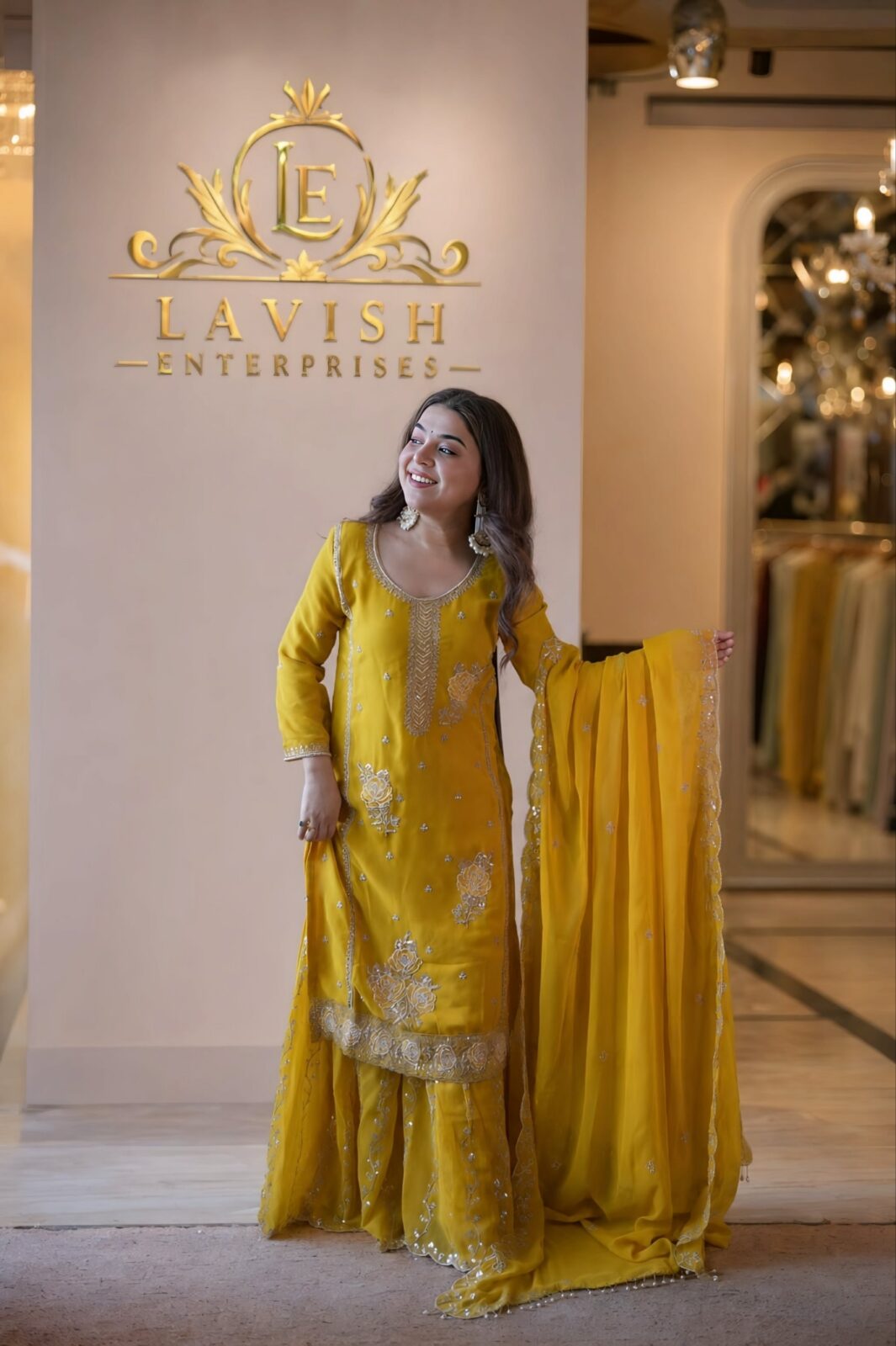 Faux Georgette Sharara Set 💛