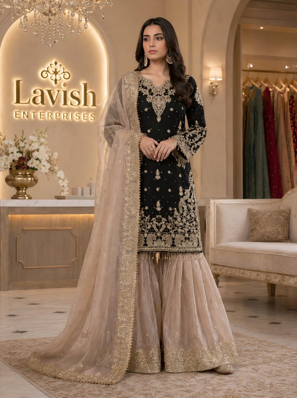 Jimmy Silk Sharara Set