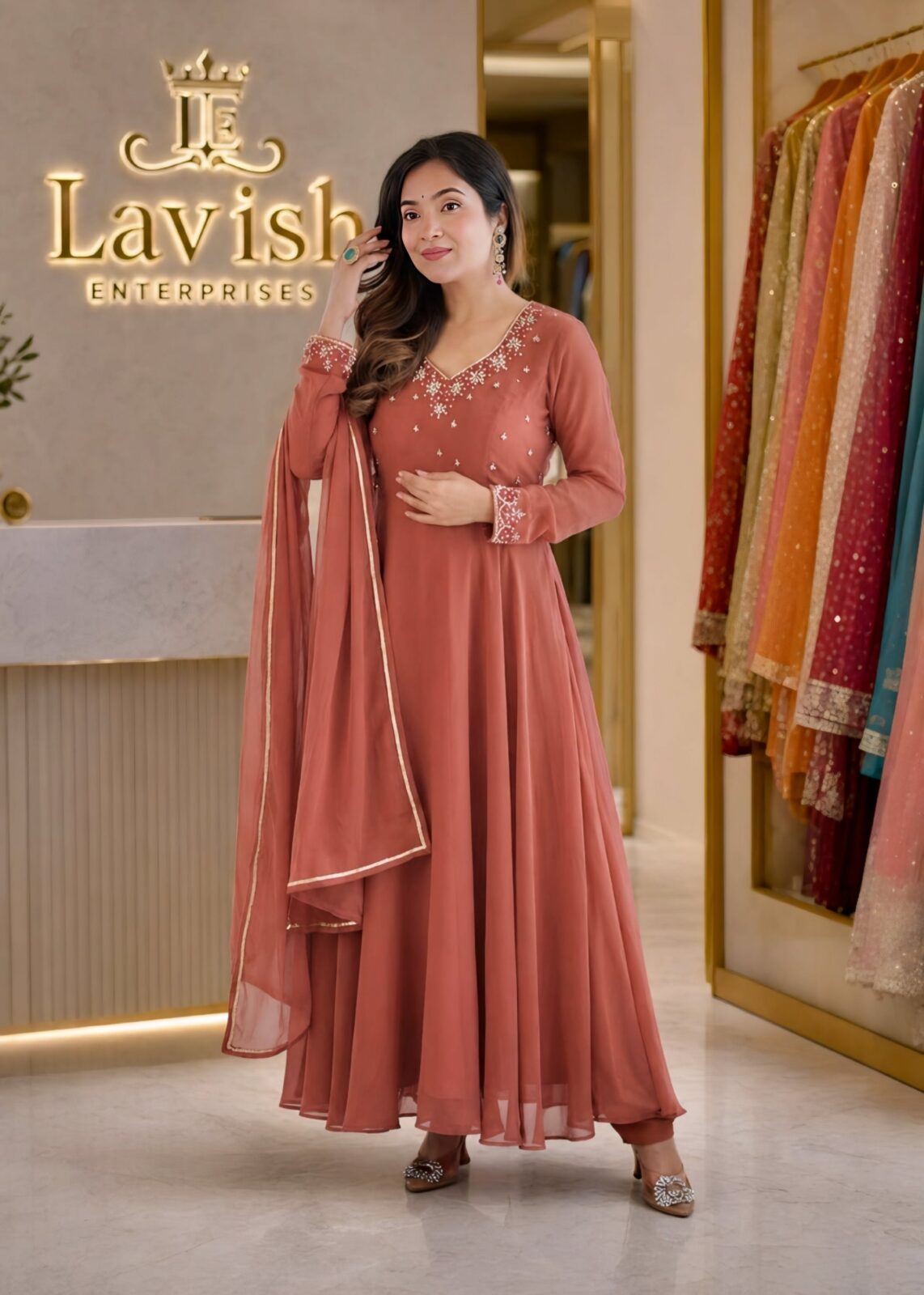 Georgette Anarkali Set
